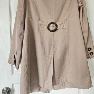 Novelti Brown Trench Coat Double Breasted Size 10
